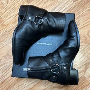 Saint Laurent Paris Wyatt Harness in Pebbled Leather
